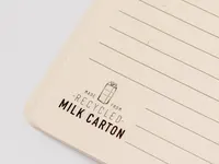 Libreta cosida de cartón Agnila de leche, 60 hojas de cartones de leche reciclados, detalle 1
