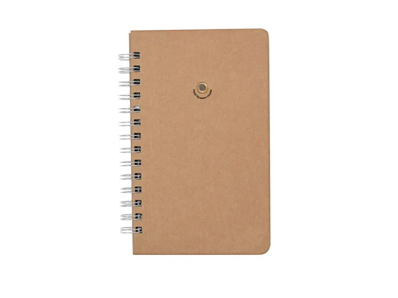 Libreta anillas de cartón Astrida con semillas silvestres en natural de cartón, vista frontal