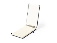 Libreta de anillas RPET y bambú Alyxa con soporte móvil de poliéster 300D RPET/ bambú, detalle 2