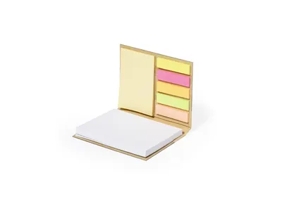 Bloc de bambú de 70 hojas con notas adhesivas personalizable