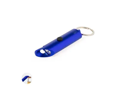 Llavero abridor con 3 LED de aluminio reciclado personalizable