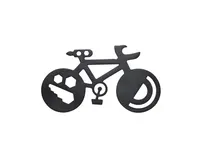 Multiherramienta Balint con forma de bicicleta de acero inox, vista lateral