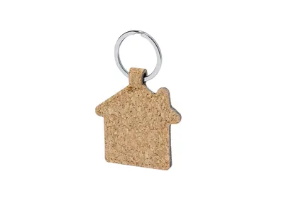 Llavero casa de corcho personalizable