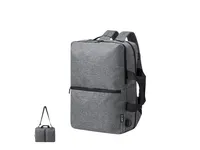Mochila portadocumentos de RPET Makarzur 600D 3 usos de poliéster 600D RPET, vista frontal