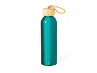 Bidón de aluminio reciclado Irvinson 600 ml tapón bambú de aluminio reciclado/ bambú, vista lateral
