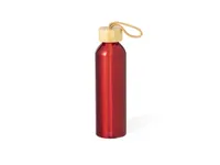Bidón de aluminio reciclado Irvinson 600 ml tapón bambú de aluminio reciclado/ bambú, vista frontal