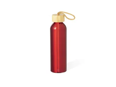 Bidón de aluminio reciclado Irvinson 600 ml tapón bambú personalizable