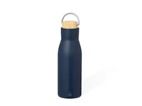 Botella térmica de acero reciclado Prismix 500 ml bambú de acero inox reciclado, vista lateral