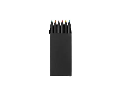 Set Lameiro 6 lápices negros de colores estuche solapa personalizable