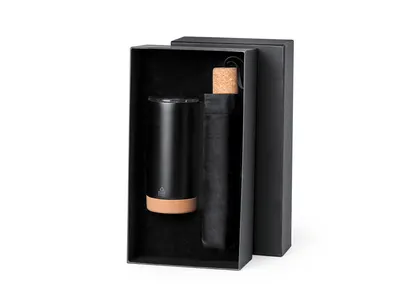 Set vaso térmico 550 ml y paraguas personalizable
