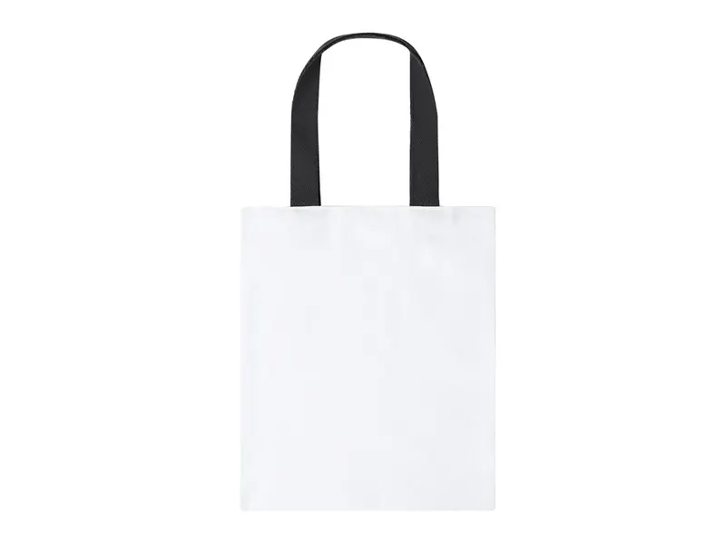 Bolsa de canvas Krinix 230 g asas 60 cm en negro de canvas 230 g/ m2, vista frontal