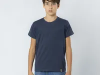 Camiseta de algodón reciclado RPET Bandul 150 g niño de 60% algodón reciclado single jersey/ 40%, vista frontal