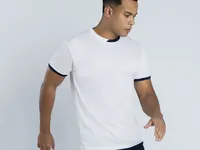 Camiseta técnica bicolor cuello contraste Filmur 135 g de poliéster 135 g/ m2, vista frontal