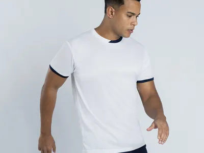 Camiseta técnica bicolor cuello contraste 135 g personalizable