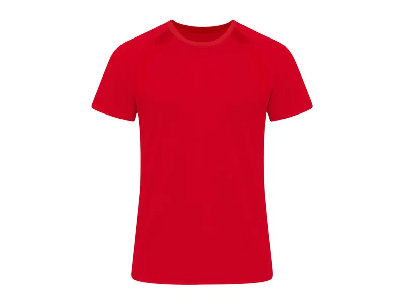 Camiseta técnica bandas de malla Sappor 135 g en rojo de poliéster 135 g/ m2, vista frontal