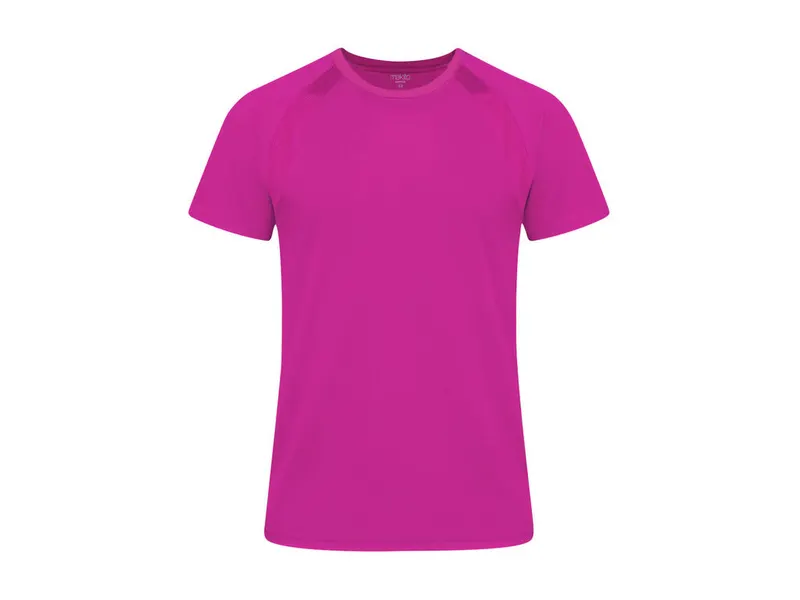 Camiseta técnica bandas de malla Sappor 135 g niño en fucsia de poliéster 135 g/ m2, vista frontal