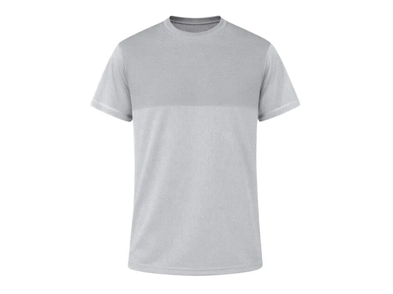 Camiseta técnica microperforada Ulken 140 g en blanco de poliéster 140 g/ m2, vista frontal
