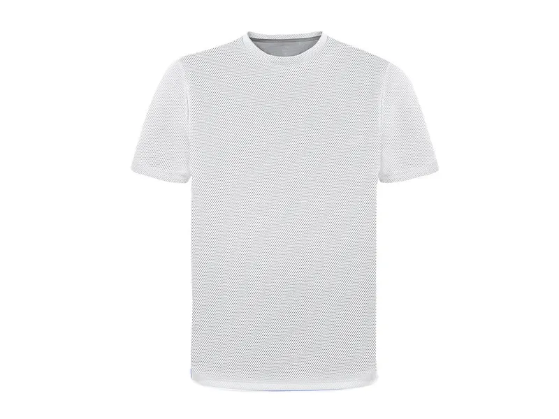 Camiseta técnica microperforada Gelang 135 g en blanco de poliéster 135 g/ m2, vista frontal