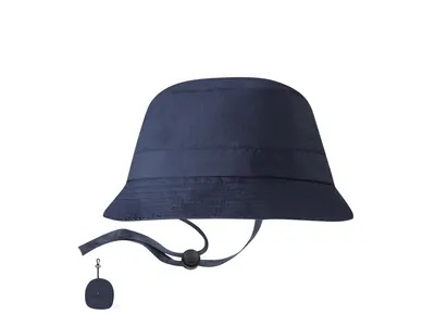Gorro bob plegable de microfibra con mosquetón personalizable