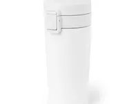 Vaso térmico de acero Jorlens 380 ml tapa a rosca de acero inox, vista lateral