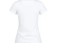 Camiseta de algodón Seiyo 160 g mujer en blanco de 100% algodón ring spun, single jersey 160 g/, vista lateral