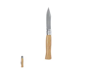 Navaja Hokem con mango de madera lacada y hoja clip personalizable