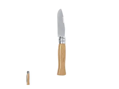 Navaja de madera lacada Terral con hoja tipo gota personalizable