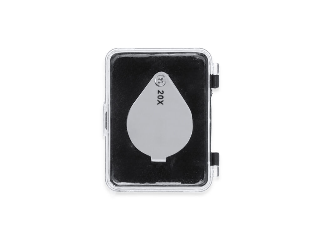 Lupa plegable Rindex 20X en color plateado