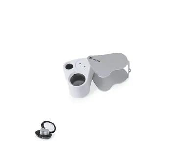 Lupa plegable doble Keyan 30x y 60x con luz LED personalizable