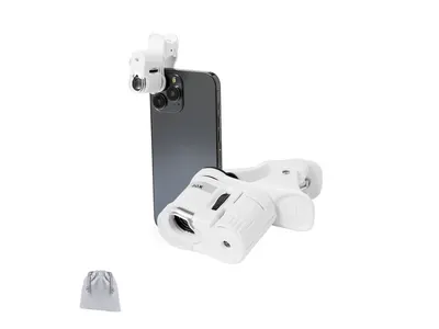 Microscopio de bolsillo Saganix 60x para móvil personalizable