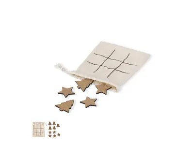 Tres en raya de corcho Bronso fichas árbol y estrella personalizable