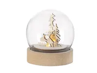 Bola navideña luminosa Cemayer con LED y base de MDF de acrílico/ MDF, vista lateral