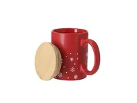 Taza de cerámica Helogran navideña 300 ml con tapa de bambú de cerámica/ bambú, detalle 1