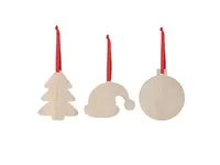 Adorno navideño de madera Clixar para sublimación de madera, vista lateral