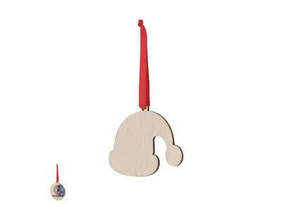 Adorno navideño de madera para sublimación personalizable