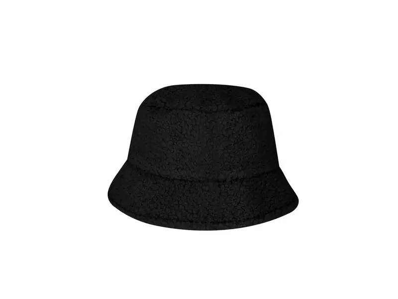 Gorro de sherpa Timoty con cordón interior en negro de poliéster/ sherpa, vista frontal