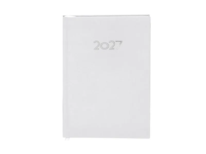 Agenda A5 de PU Canek acolchado, página por día en blanco de PU, vista frontal