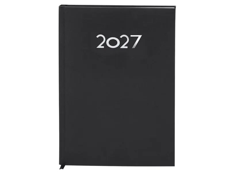 Agenda B5 de PU, Bultman página por día en negro de PU, vista frontal
