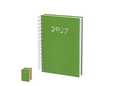 Agenda A5 de anillas de PU, página por día personalizable