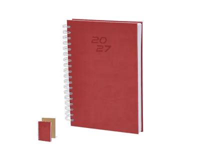 Agenda B5 de anillas de PU, página por día Wayrux personalizable