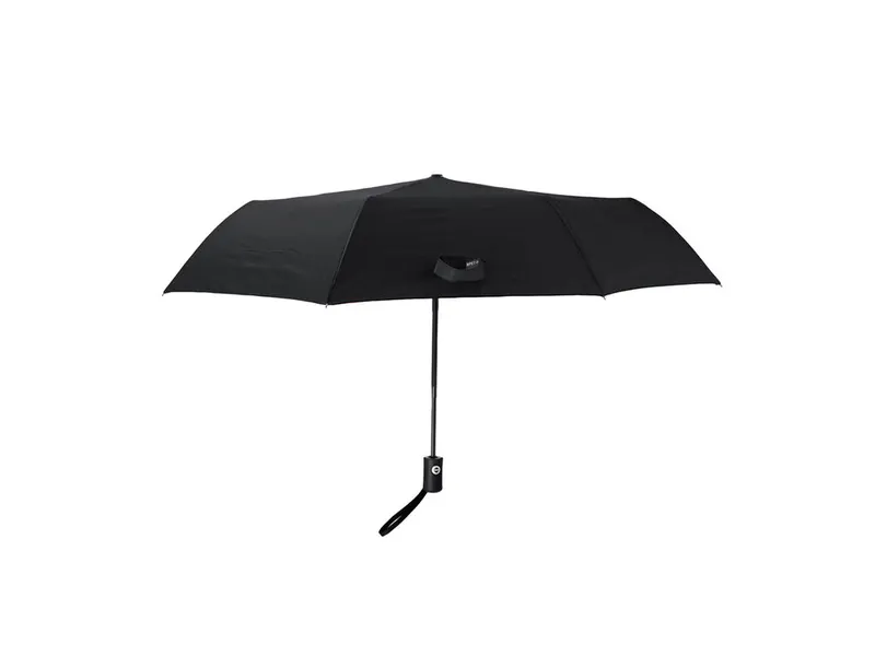 Paraguas plegable de RPET Santana automático Ø 98 cm en negro de pongee 190T RPET, vista frontal