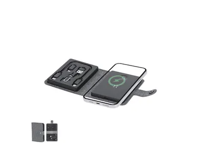 Estuche RPET con base de carga inalámbrica personalizable