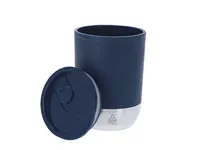Vaso térmico de PP reciclado Watkins 290 ml base de acero de PP reciclado/ base acero inox reciclado, vista lateral