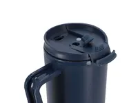 Taza térmica de PP reciclado Miranda 800 ml con pajita de PP reciclado, vista lateral