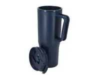 Taza térmica de PP reciclado Miranda 800 ml con pajita de PP reciclado, detalle 1