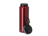Bidón de aluminio reciclado Fouler 800 ml asa ajustable de aluminio reciclado, vista lateral