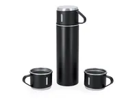 Set termo Melbir 420 ml con 3 tazas de acero de acero inox, vista lateral