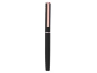 Set bolígrafo y roller aluminio negro y oro rosa Blexa de aluminio, detalle 1