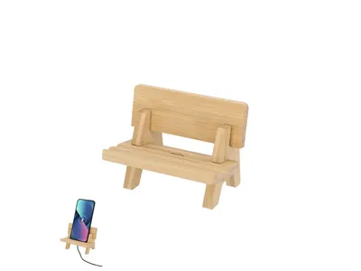Soporte de bambú Hadam en forma de banco personalizable