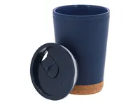 Vaso térmico de PP reciclado Doyle 260 ml base de corcho de PP reciclado/ corcho, vista lateral